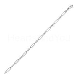 1ct Round Cut Moissanite Stylish Paperclip Chain Bracelet 14k Dual Gold Plated