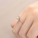 1.5ct Round Cut Diamond Engagement Ring Accents Solitaire 14k Rose Gold Finish