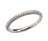 2Ct Round Brilliant Cut Diamond Iced Eternity Wedding Band 18K White Gold Finish