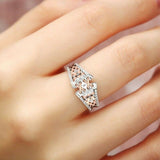 1Ct Round Cut Diamond Unique Corset Design Wedding Band Ring 14K Dual Gold Over