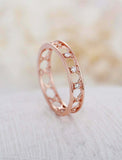 1ct Round Cut Diamond Wedding Band Full Eternity 14k Rose Gold Finish