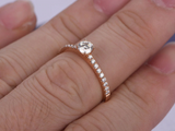 1.2ct Round Cut Diamond Engagement Ring 14k Rose Gold Finish Classic Solitaire