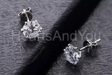 0.7ct Round Cut Moissanite Solitaire Stud Earrings Women 14k White Gold Plated