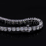 10ct Round Moissanite Sparkle Tennis Bracelet for Women 14K White Gold Plated