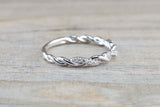 1ct Round Cut Diamond Wedding Band 14k White Gold Finish Twisted Rope Infinity