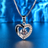 1.2ct Round Cut VVS1D Diamond Pendant Heart Shape 14k White Gold Finish NO CHAIN