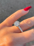 1ct Round Diamond 4 Prong Classic Solitaire Engagement Ring 14k White Gold Over