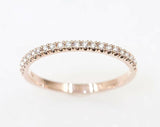 Half Eternity Wedding Ring Band 1ct Round Cut VVS1D Diamond 14k Rose Gold Finish