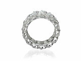 9ct Pear Cut Diamond Gatsby Cocktail Iced Full Eternity Band 14k White Gold Over