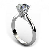 1ct Round Cut Diamond Cathedral Solitaire Engagement Ring 14k White Gold Finish