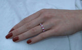 3Ct Round Cut Pink Ruby Diamond Full Eternity Wedding Band 18K White Gold Finish