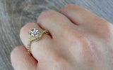 1.9ct Oval Cut VVS1D Diamond Engagement Ring 14k Rose Gold Finish Halo Twisted