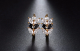 3.5ct Marquise Cut Black Diamond Leaf Style Drop Earrings 14k Yellow Gold Finish