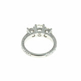 2ct Round Cut Diamond Engagement Ring Vintage Trilogy 14k White Gold Finish