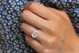 Accents Solitaire Engagement Ring 2.5ct Asscher Cut Diamond 14k WhiteGold Finish