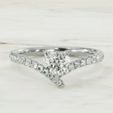 2.5Ct Heart Cut Diamond Stackable Stylish Engagement Ring 14K White Gold Finish