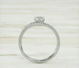 3ct Heart Cut Diamond Stackable Stylish Engagement Ring 14K White Gold Finish