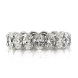 5Ct Oval Cut Diamond Iced Full Eternity Wedding Band Ring 18K White Gold Finish