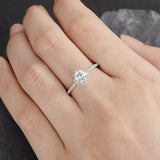 1.4ct Round Cut Diamond Engagement Ring 14k WhiteGold Finish Unique Halo Promise