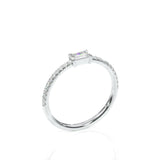 1Ct Baguette Cut Diamond Slim Minimalist Wedding Ring Band 14K White Gold Finish