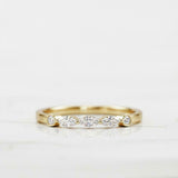 Dainty Stackable Wedding Band 0.75ct Marquise Cut Diamond 14k Rose Gold Finish