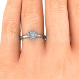 1.2ct Heart Cut Simulated Diamond 6-Prong Solitaire Ring 14k White Gold Plated