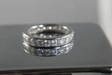 3Ct Round Cut Diamond Channel Set Full Eternity Wedding Band 14K White Gold Over