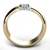 0.5ct Round Cut Diamond Dual Tone Mens Wedding Ring Band 14k Yellow Gold Finish