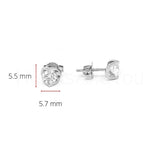 0.3ct Round Cut Moissanite Heart Shape Stud Earrings Women 14k White Gold Plated