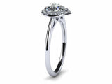 1.4ct Heart Cut VVS1D Diamond Halo Solitaire Engagement Ring 14k Gold Finish