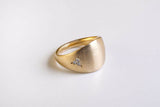 0.15ct Round Cut Diamond Celtic Three Stone Broad Ring 14k Yellow Gold Finish