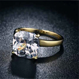 1.5Ct Cushion Cut Diamond 4 Prong Solitaire Engagement Ring 14K Yellow Gold Over