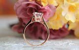 Solitaire Engagement Ring 1ct Round Brilliant Cut Diamond 14k Rose Gold Finish