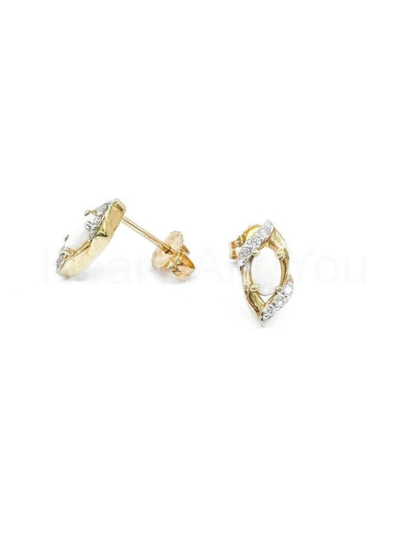 0.01ct Round Cut Moissanite Hollow Party Stud Earrings 14k Yellow Gold Plated