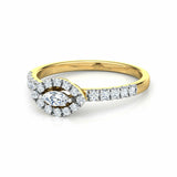 1.3ct Engagement Ring Marquise Cut Diamond Accent Halo 14k Yellow Gold Finish