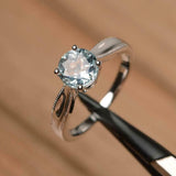 1ct Engagement Ring Round Cut Diamond Solitaire Milgrain 14k White Gold Finish