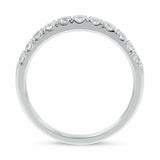 2.2ct Wedding Ring Band Round Cut Diamond Half Eternity 14k White Gold Finish