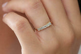 Anniversary Wedding Band 1.2ct Baguette Cut VVS1D Diamond 14k Yellow Gold Finish