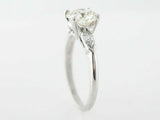 2.8ct Round Cut Diamond Engagement Ring Trilogy Solitaire 14k White Gold Finish