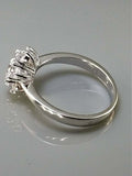 1.6ct Round Cut Diamond Engagement Ring Floral Solitaire 14k White Gold Finish