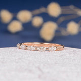 0.5ct Marquise Cut Diamond Infinity Eternity Wedding Band 14k Rose Gold Finish