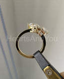 1ct Heart & Pear Simulated Diamond Toi Et Moi Engage Ring 14k Yellow Gold Plated