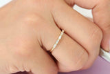 Half Eternity Wedding Band 0.75ct Baguette Cut Diamond 14k Yellow Gold Finish