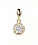 1ct Round Cut VVS1D Diamond Halo Design Pendant 14k Yellow Gold Finish NO CHAIN