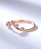 0.7ct Round Cut Diamond Wedding Band Leaf Petals Minimalist 14k Rose Gold Finish