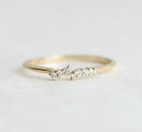 0.6ct Round Cut VVS1D Diamond Engagement Ring 14k Yellow Gold Finish Minimalist