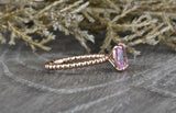 1ct Oval Cut Pink Sapphire Engagement Ring 14k Rose Gold Finish Rope Solitaire