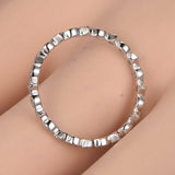 Milgrain Full Eternity Wedding Ring Band 1ct Round Diamond 14k White Gold Finish