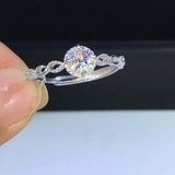 1.3ct Round Cut VVS1D Diamond Engagement Ring Solitaire 14k White Gold Finish