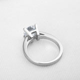 1.8ct Round Cut Diamond Solitaire with Accent Engagement Ring 14k WhiteGold Over